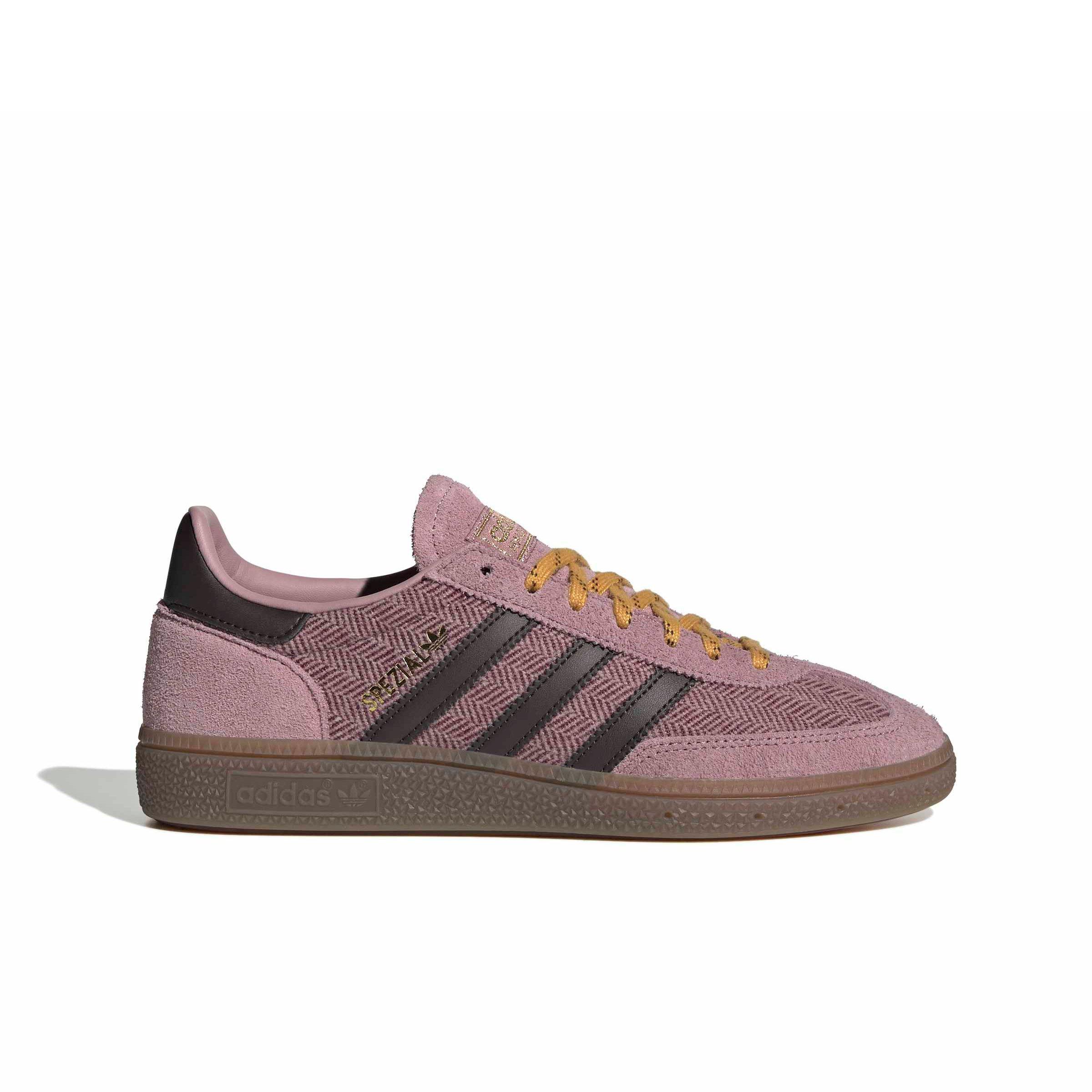 adidas Originals Handball Spezial "Magic Mauve/Aurora Coffee/Preloved Yellow" Women's Shoe - MAUVE/COFFEE/YELLOW